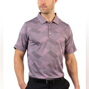 Antigua Men's Striped Polo Golf Shirt Size L